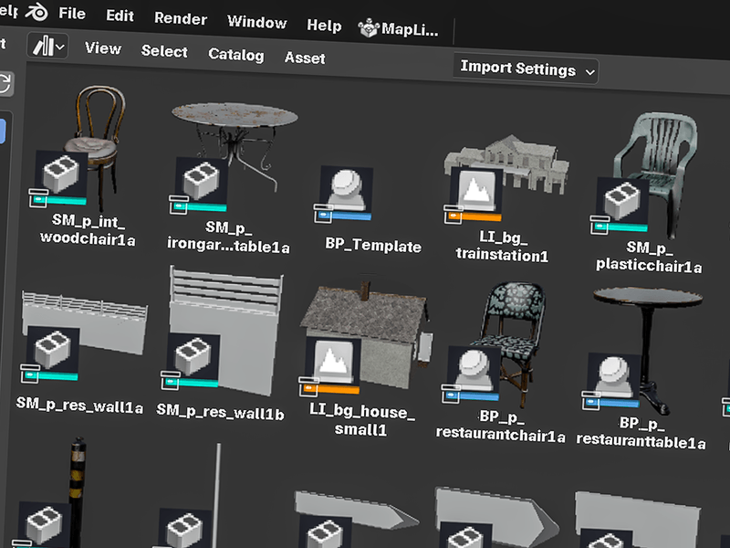An outsourcer working an Unreal level from Blender alone